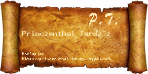 Princzenthal Taráz névjegykártya